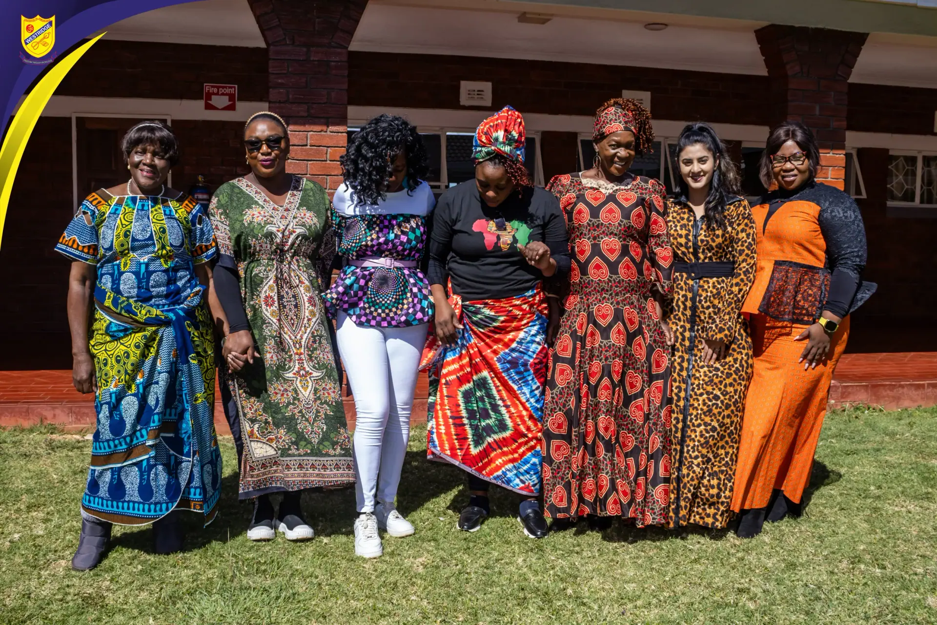 Westridge staff in vibrant traditional dress on Africa Day